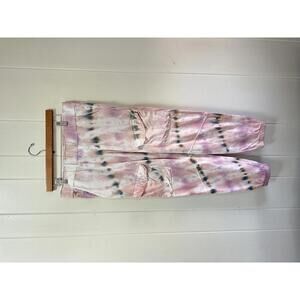 Young fabulous and broke Tie-Dye Cargo Jogger Pants Size Large